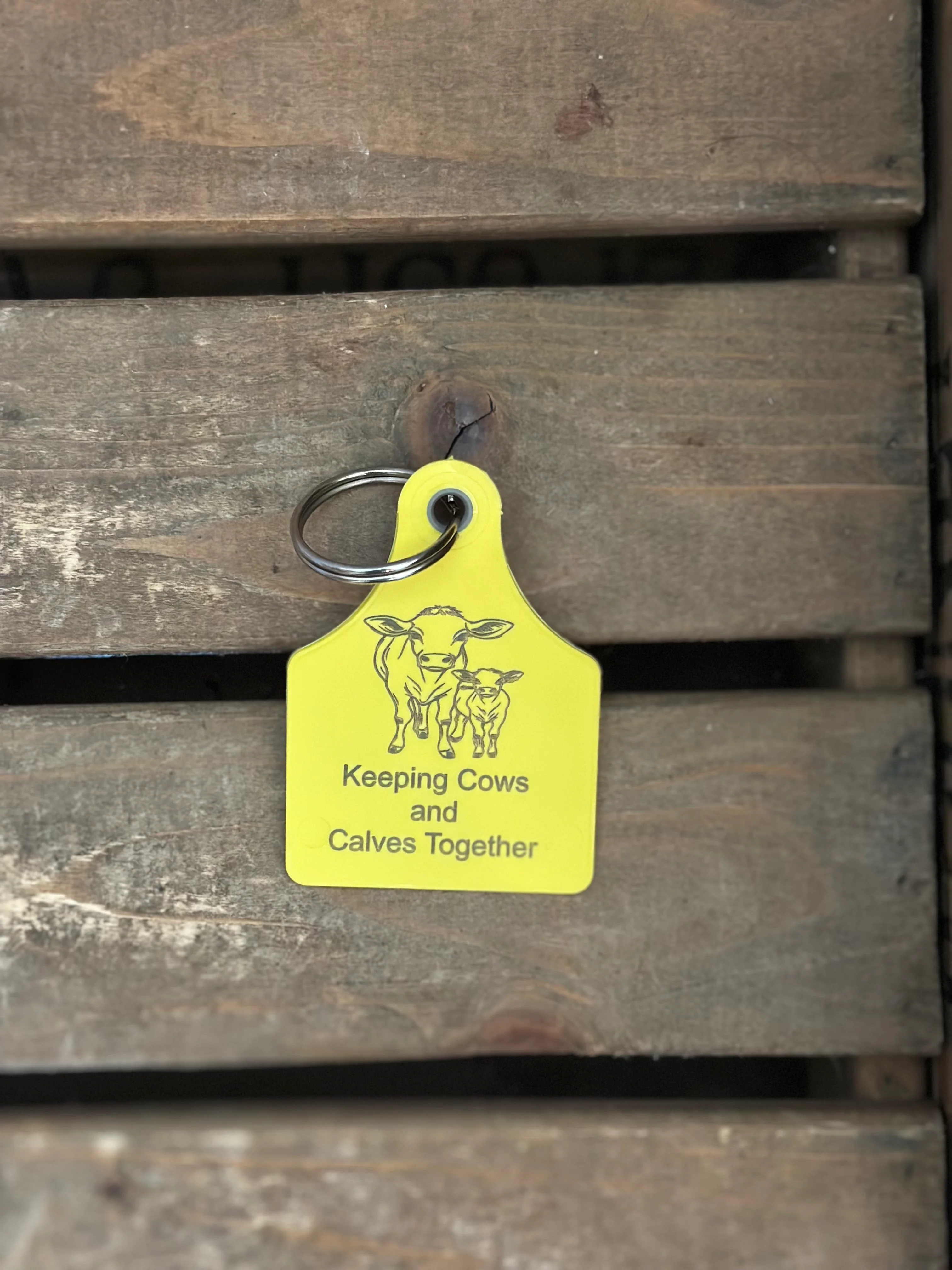 Cow Ear Tag Keyring - Image 2